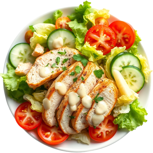Garlic Chicken Salad dish