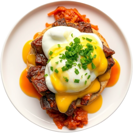 Korean Short Rib Benedict dish