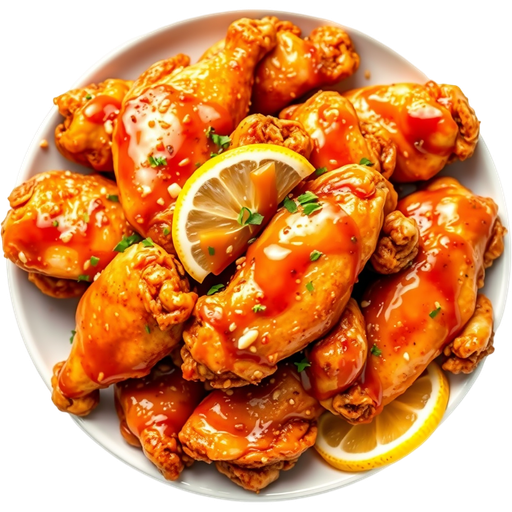 Lemon Pepper and Honey Sriracha Wings dish
