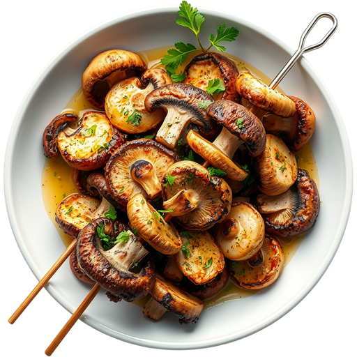 Oyster Mushroom Kabob dish