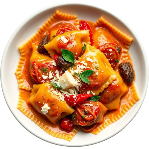 Truffle Ravioli dish