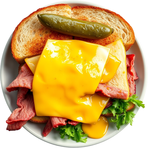 Pastrami and Cheese Sandwich dish