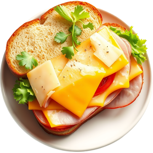 Ham & Swiss Sandwich dish