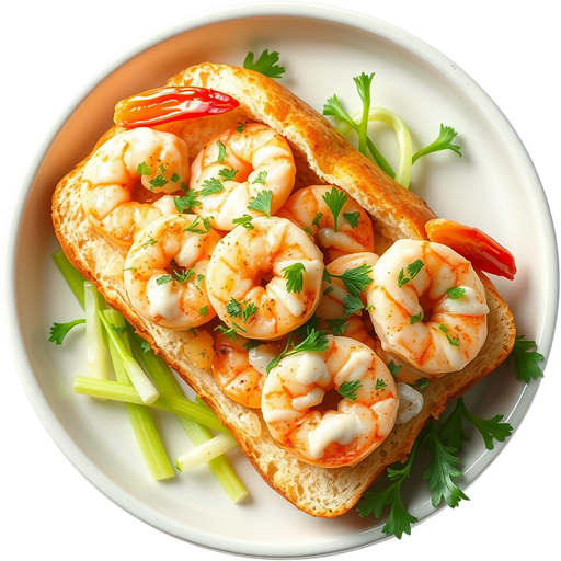 Sauteed Shrimp Roll dish