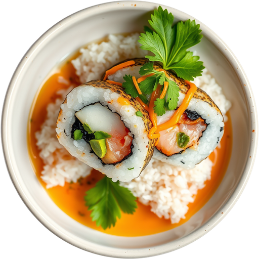 Spicy Yellowtail Cilantro Roll dish