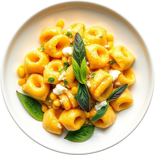 Sweet Corn Tortellini dish