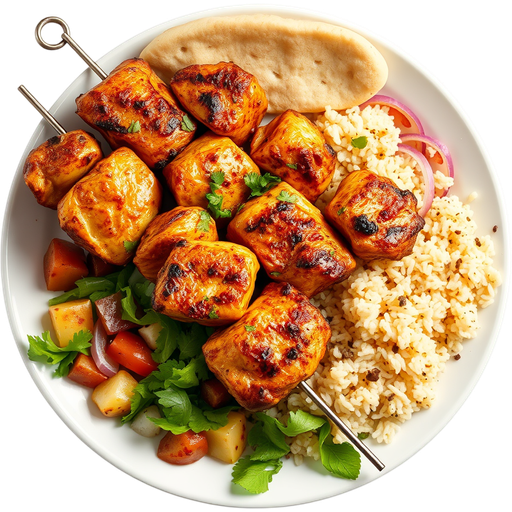 Chicken Kabob Dinner dish