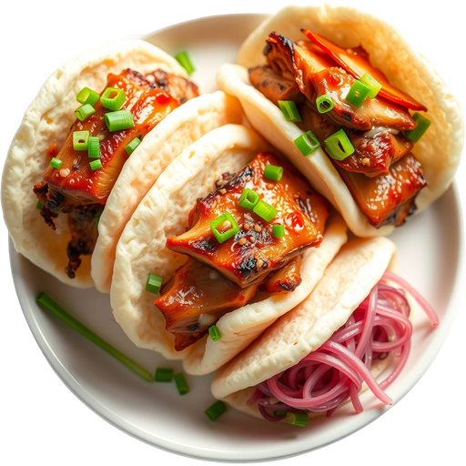 Pork Belly Baos dish
