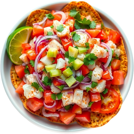 Ceviche Tostada dish