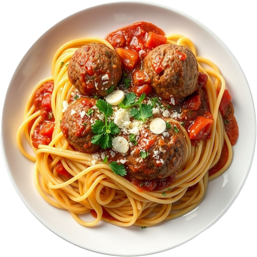 Spaghetti and Meatballs dish