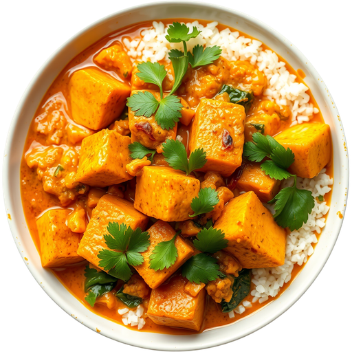Vegan Pumpkin Curry with Tofu dish
