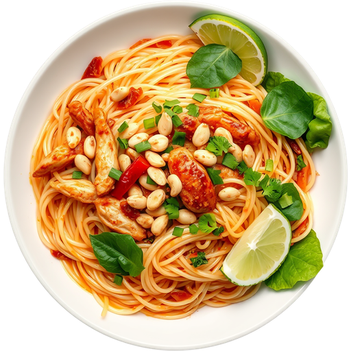 Pad Thai with Vegan Chicken dish