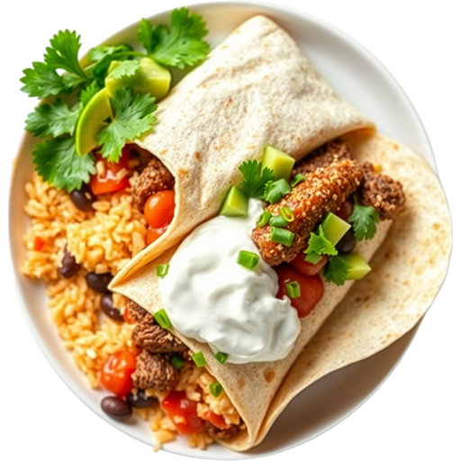 Asada Burrito dish