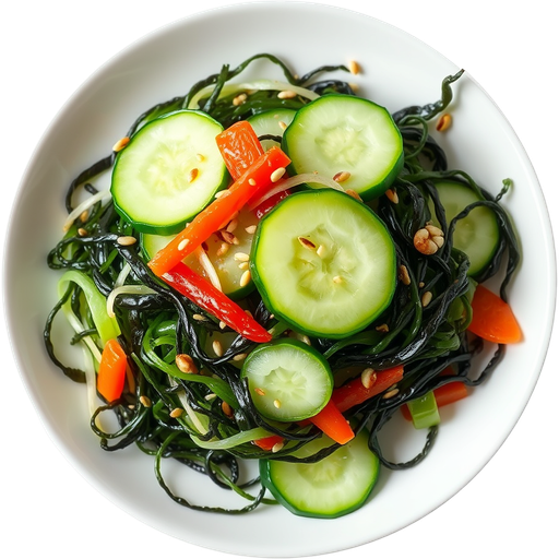 Seaweed and Cucumber Salad dish