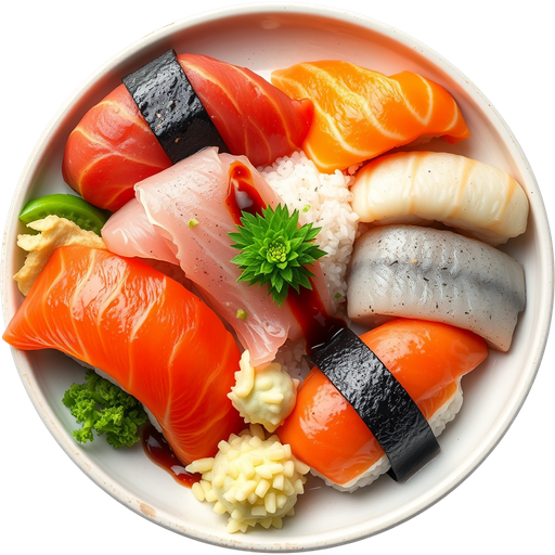 Played Sushi and Sashimi dish