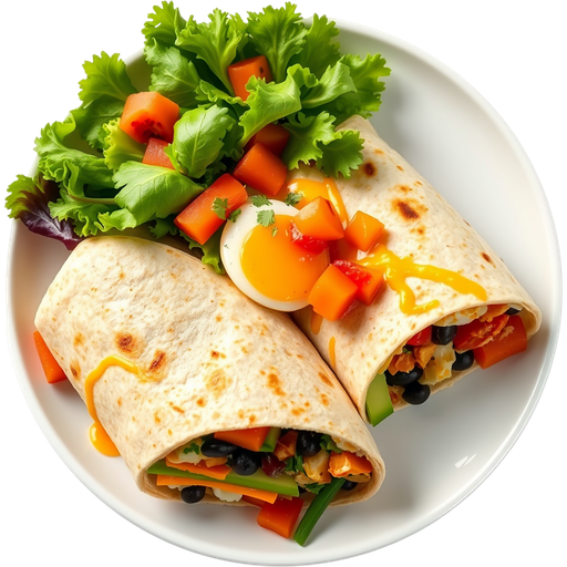 Veggie Breakfast Burrito dish