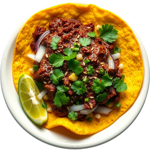 Jackfruit Mole Taco dish