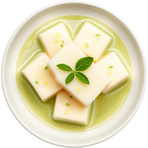 Silken Tofu Dessert in Pandan Flavor dish
