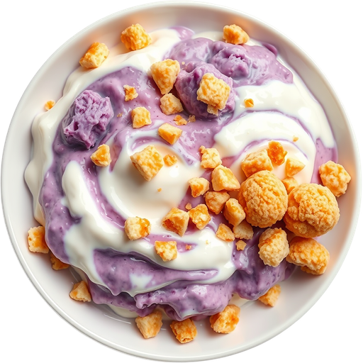 Ube Malt Crunch dish