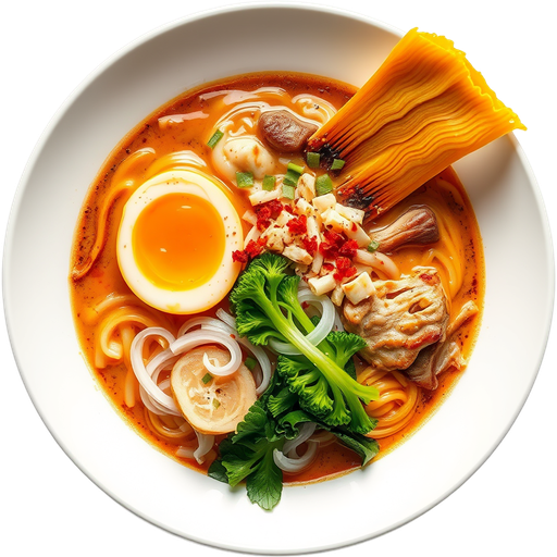 Curry Nitkutama Ramen dish