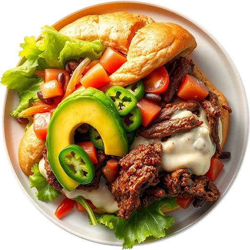 Carne Asada Torta dish