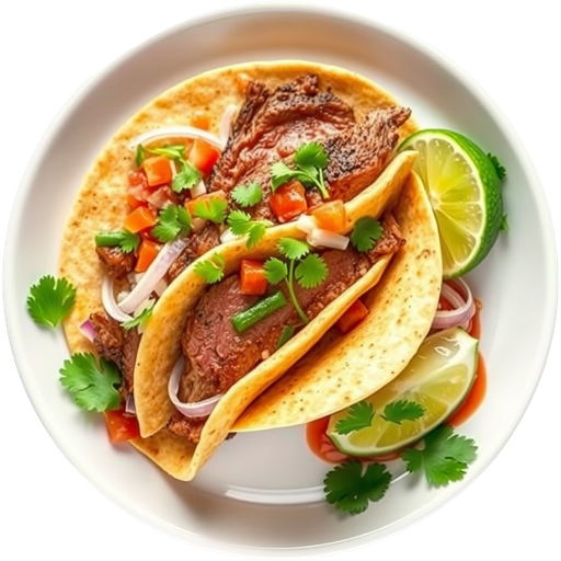 Rib Eye Taco dish
