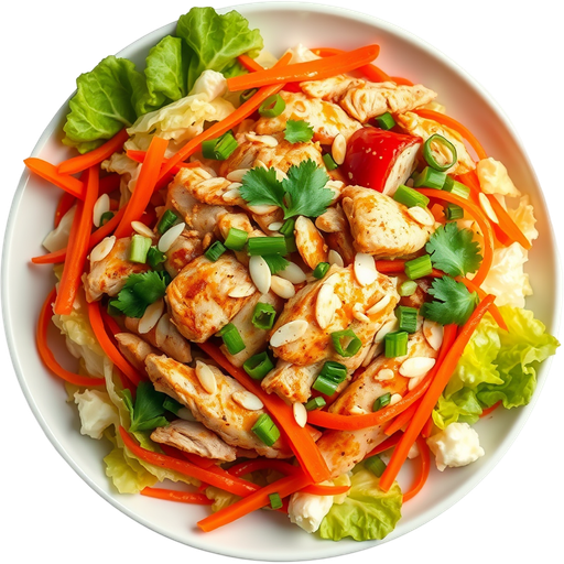 Chinese Chicken Salad with Red Ginger Dressing dish