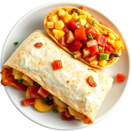 Bacon Breakfast Burrito dish