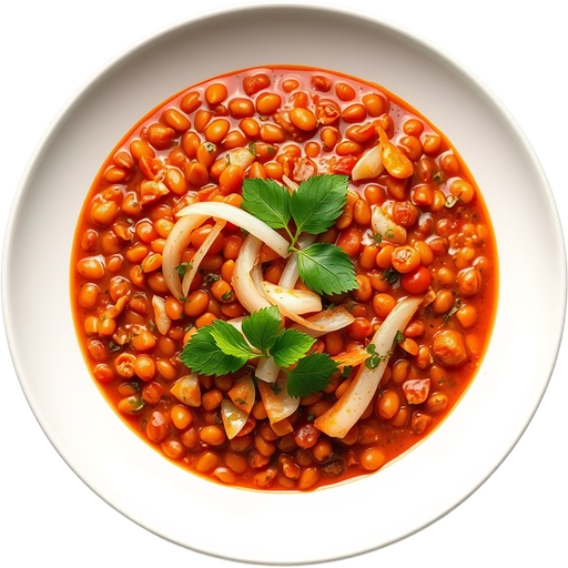 Spicy Red Lentil Stew dish