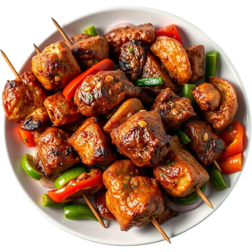 Beef and Chicken Kebabs dish