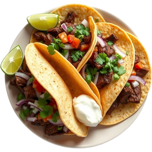 Asada Tacos dish