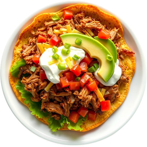 Carnitas Tostada dish