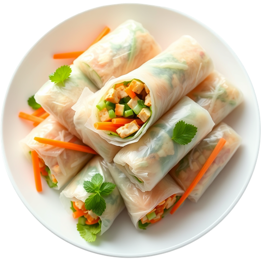 Vegan Combo Spring Rolls dish