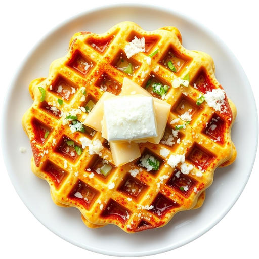 Coconut Pandan Waffle dish