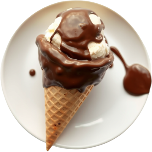 Chocolate Dipped Vanilla Ice Cream Cone dish