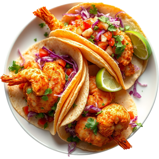 Battered Shrimp Tacos dish