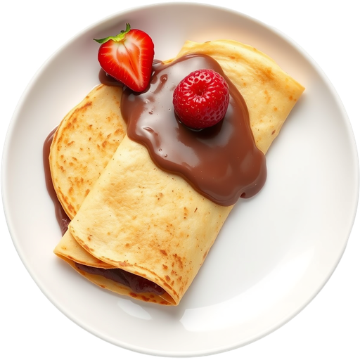 Soft Crepe Nutella dish
