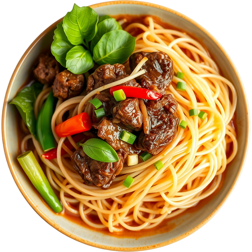Beef Drunken Noodle dish