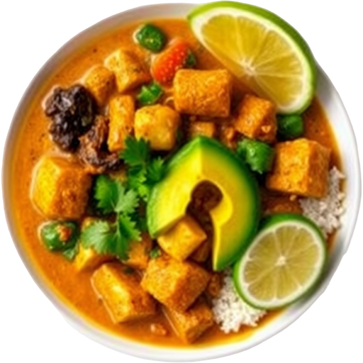 Vegan Avocado Curry dish