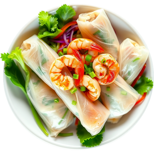 Spring Rolls with Shrimp and Pork dish