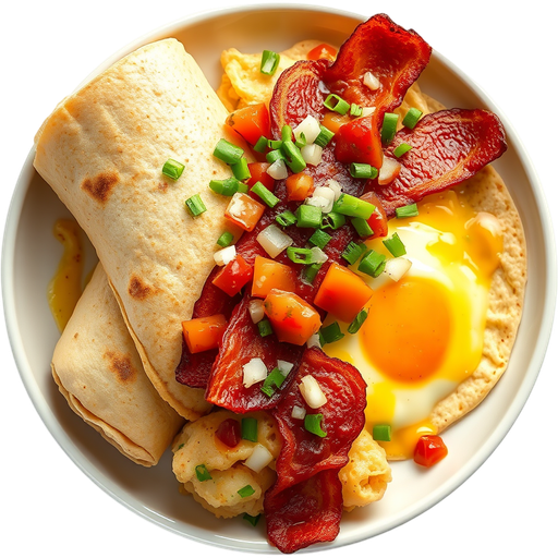 Bacon Breakfast Burrito dish