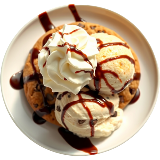 Cookie and Ice Cream Dessert dish