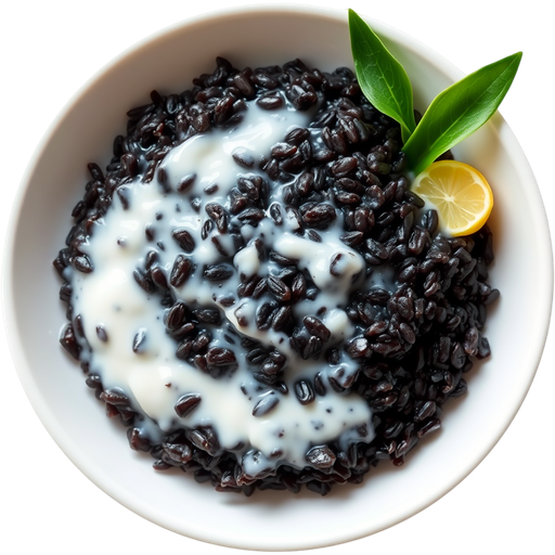 Black Sticky Rice with Coconut Milk dish