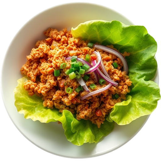 Lettuce Cup Minced Chicken dish