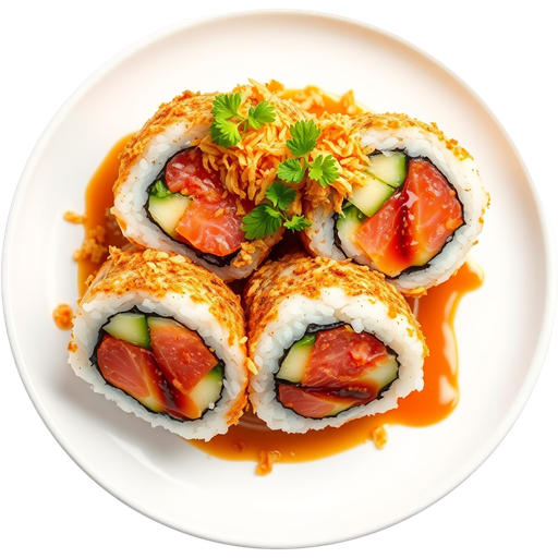 Crispy Spicy Albacore Roll dish