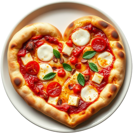 Heartshaped Pizza dish