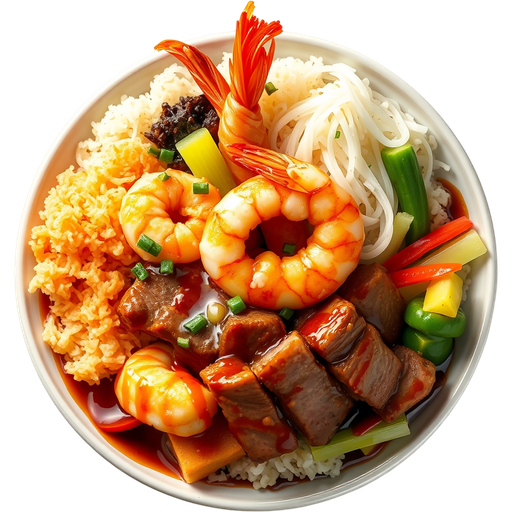 Beef Teriyaki and Tempura Combo dish