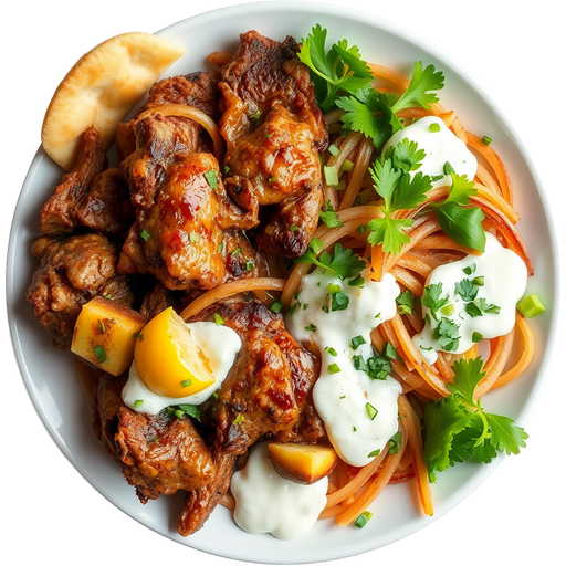 Beef and Chicken Shawarma dish