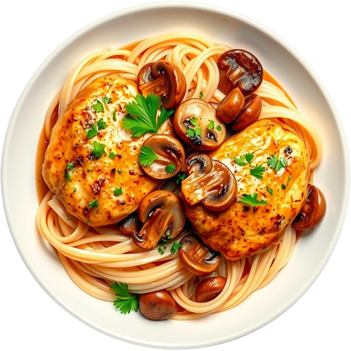 Chicken Marsala dish