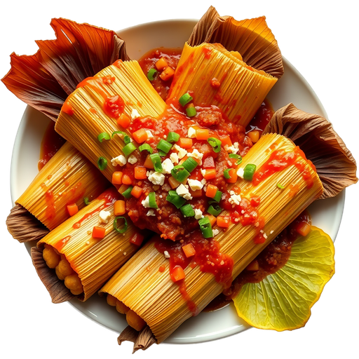 Tamales de Rajas dish